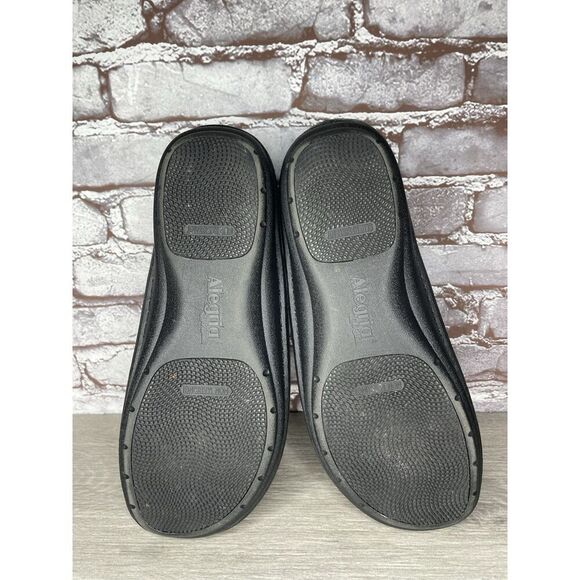 Alegria Oz Black Wave Leather Slip On Wedge Clogs Shoes Men Sz 47EU/13.5M US - Picture 9 of 16